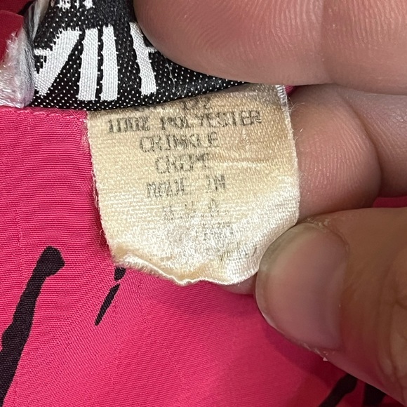 All Hours Paris/Milan Women’s Sz M Pink Polyester Crinkle Crepe Blouse - Picture 4 of 6